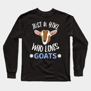 Just A Girl Who Loves Goats Long Sleeve T-Shirt